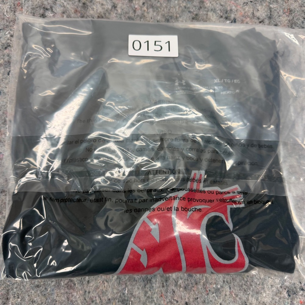 Under Armour Shirt Womens XL Black WSU Go Cougs HeatGear Long Sleeve Open Back - Picture 9 of 9
